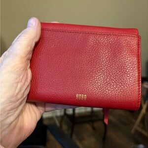 Hobo Red Leather Wallet
